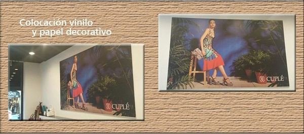 Colocación de vinilo y papel decorativo